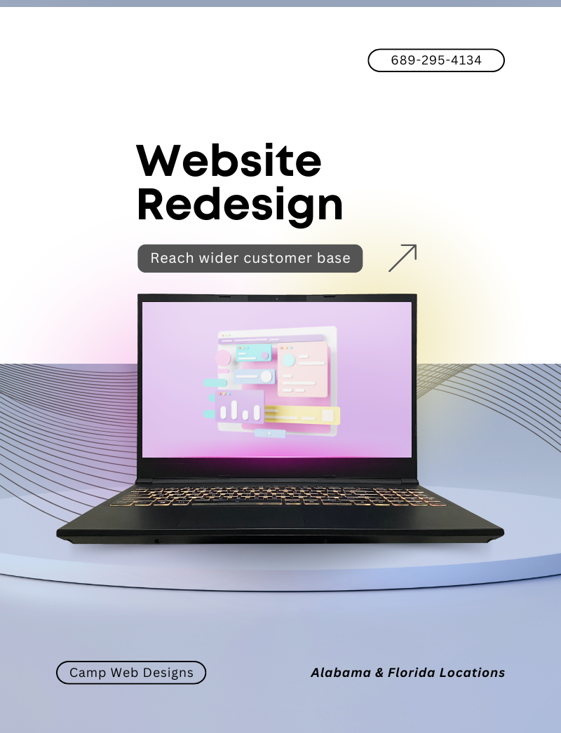 Website redesign mockup