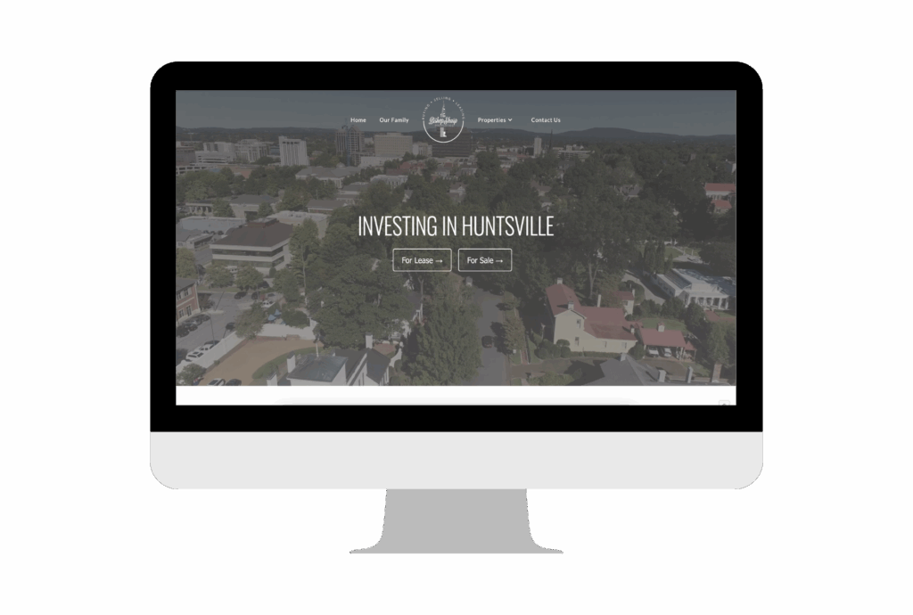 Home page mockup of a real estate website built by Camp Web Designs web design experts