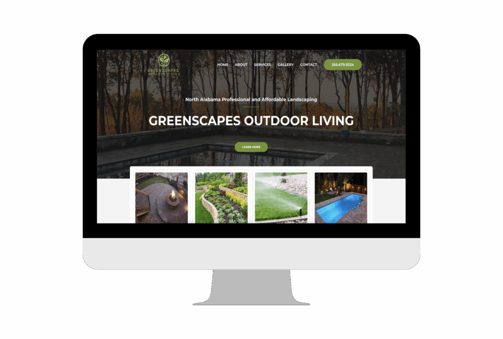 Home page mockup of a website built by Camp Web Designs in Orlando, Florida