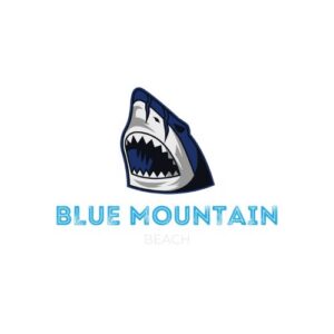 Blue Mountain Beach Florida shark logo designed by OrlandoDesign